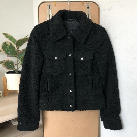 VERO MODA Shearling‎ Jacket - Picture 1 of 5